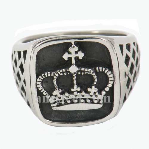 FSR12W64 Christ cross crown ring - Click Image to Close